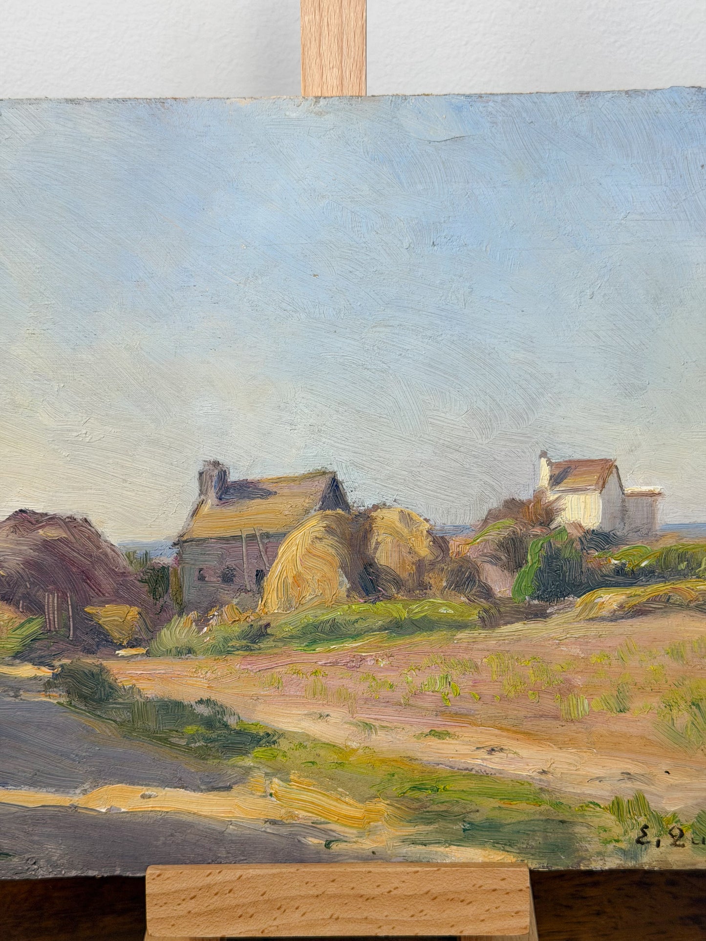 ‘Seaside Farm’ Oil on Board by Edmond Quinton