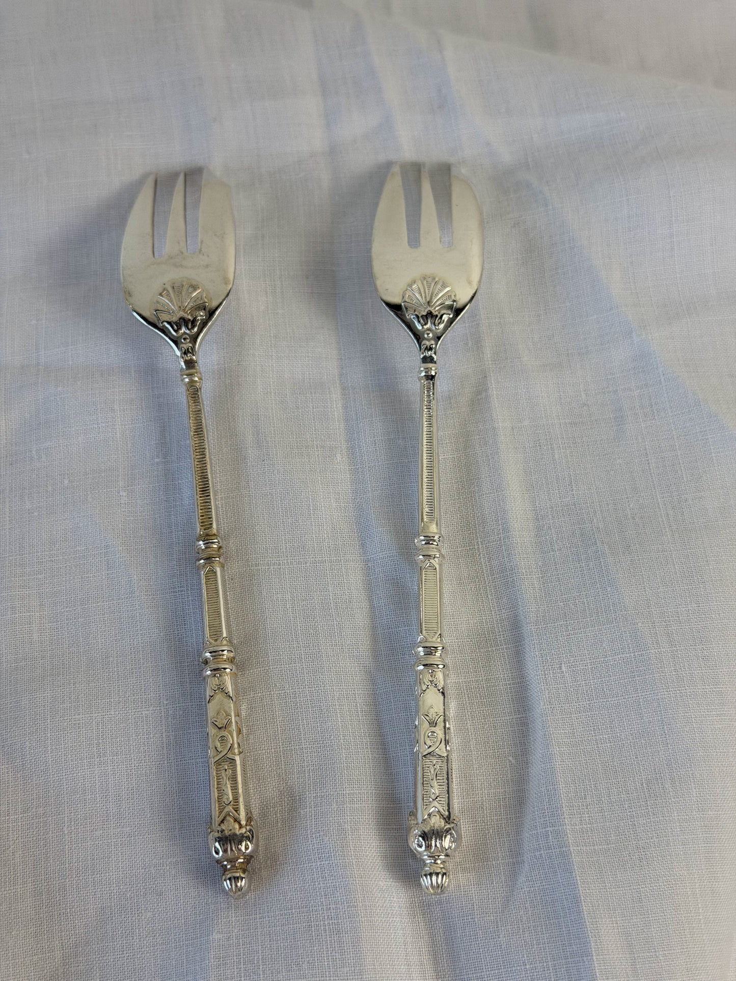 French Silverplate Condiment Spoons & Forks