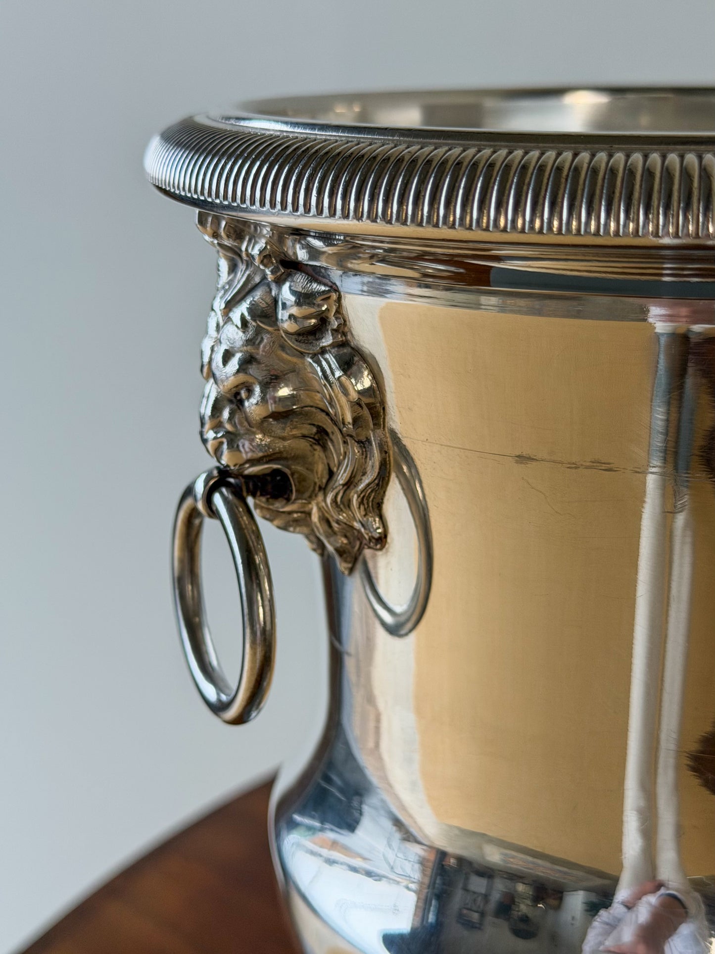 Vintage French Silverplate Pedestal Champagne Cooler