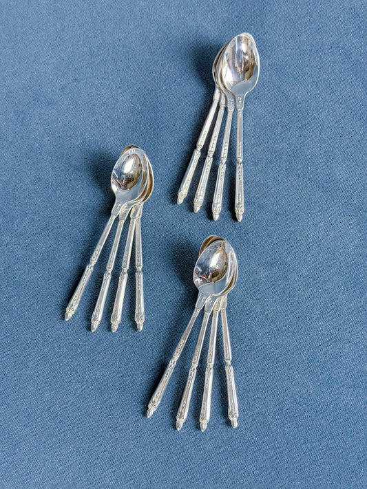 Vintage French Silverplate Demitasse Spoons