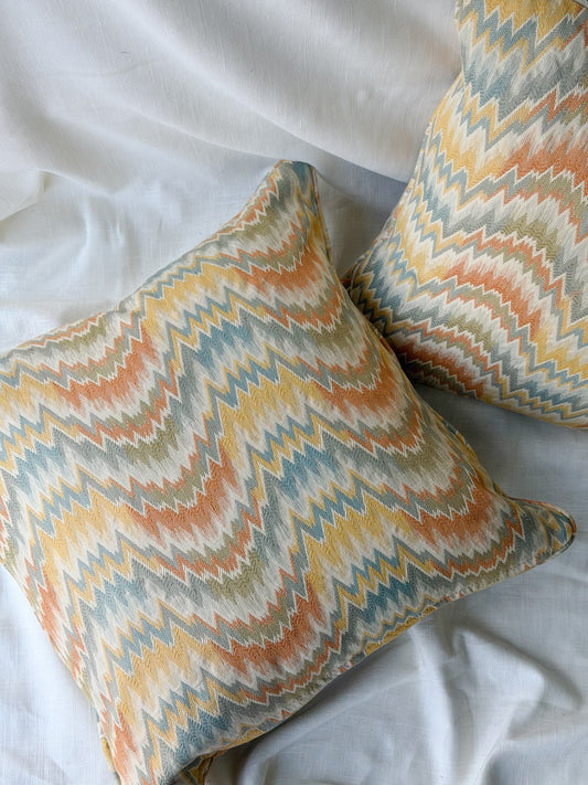 Vintage French Textile Throw Pillow Cover