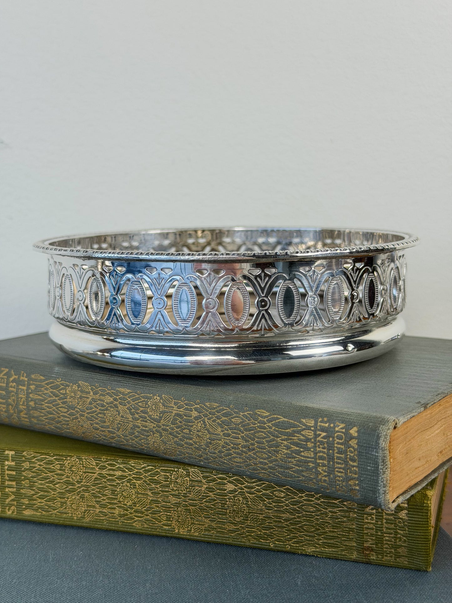 English Silverplate Wine Coasters