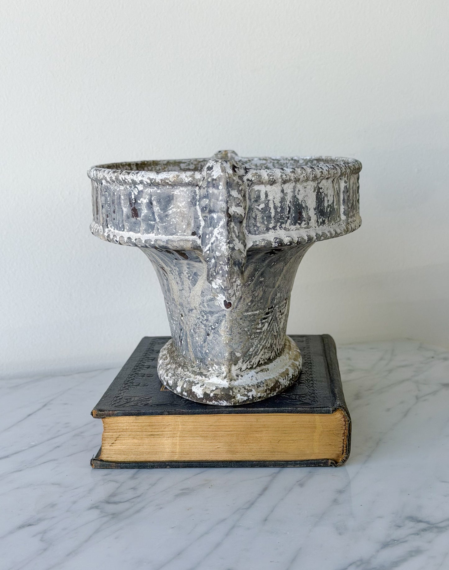 French Oval Cast Iron Planter with Tassel Accents