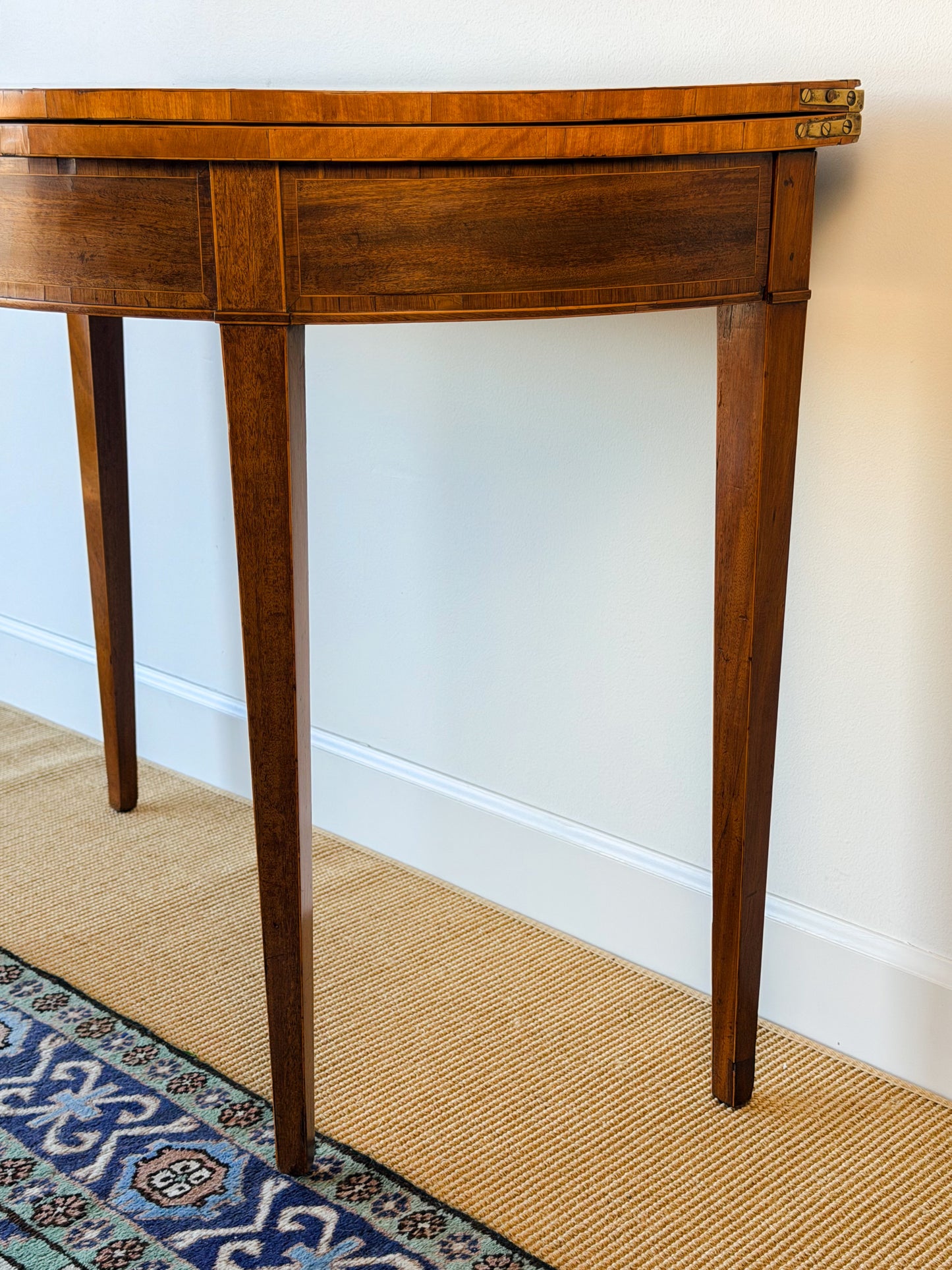 Georgian Demilune Card Table
