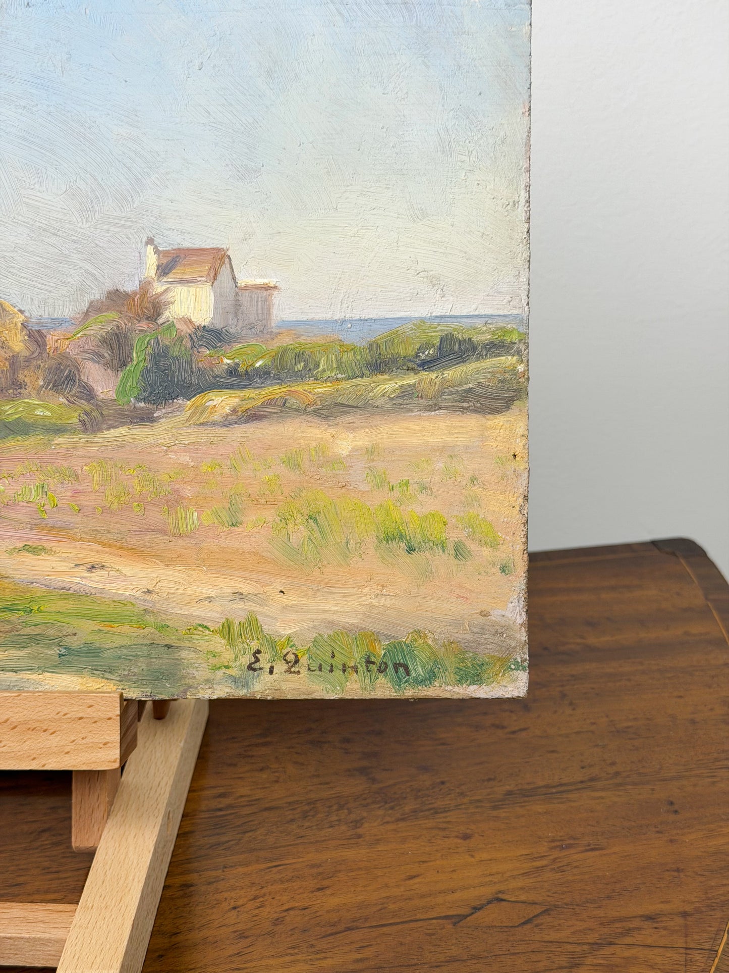 ‘Seaside Farm’ Oil on Board by Edmond Quinton