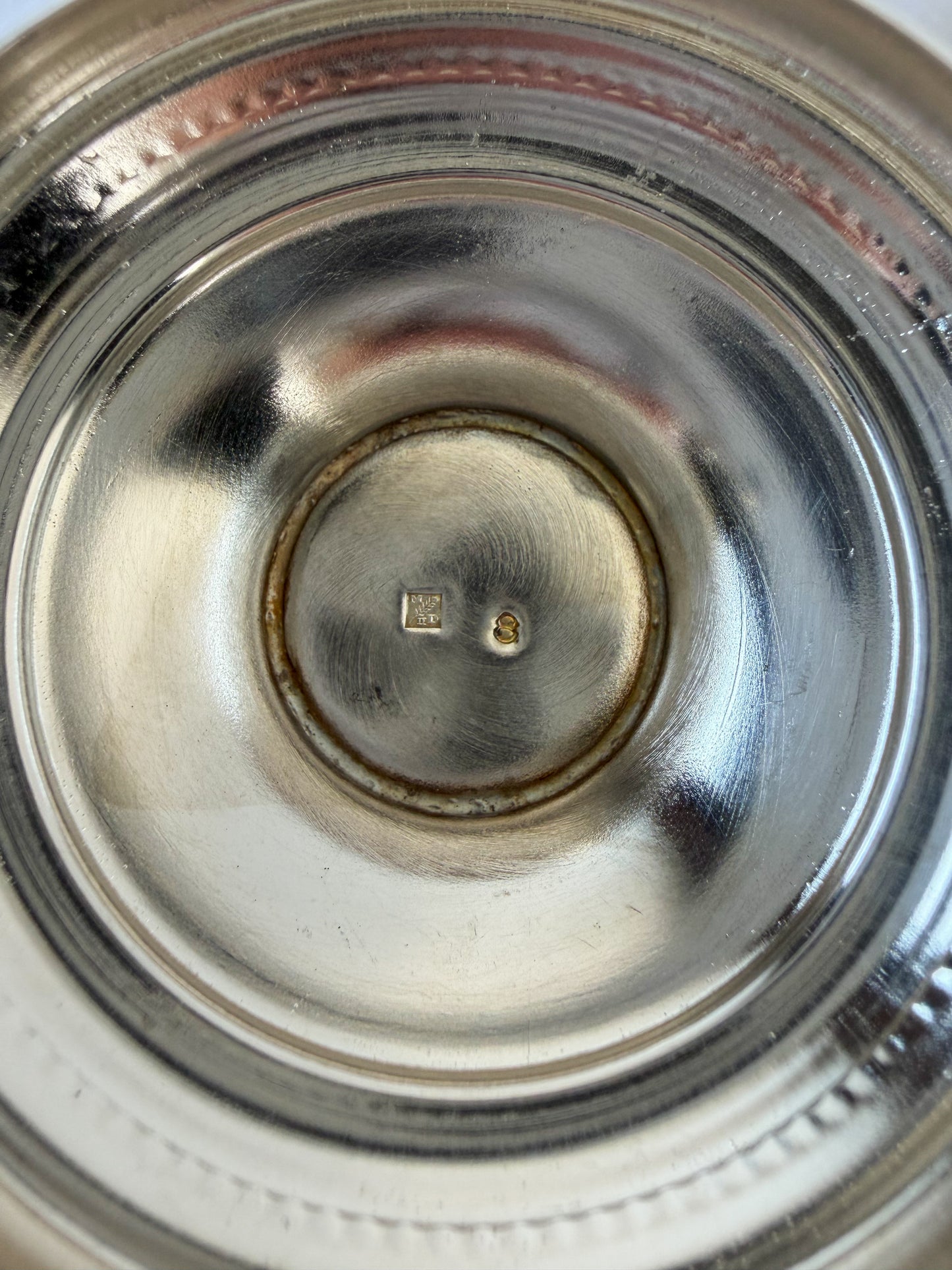 French Silverplate Mustard Jar