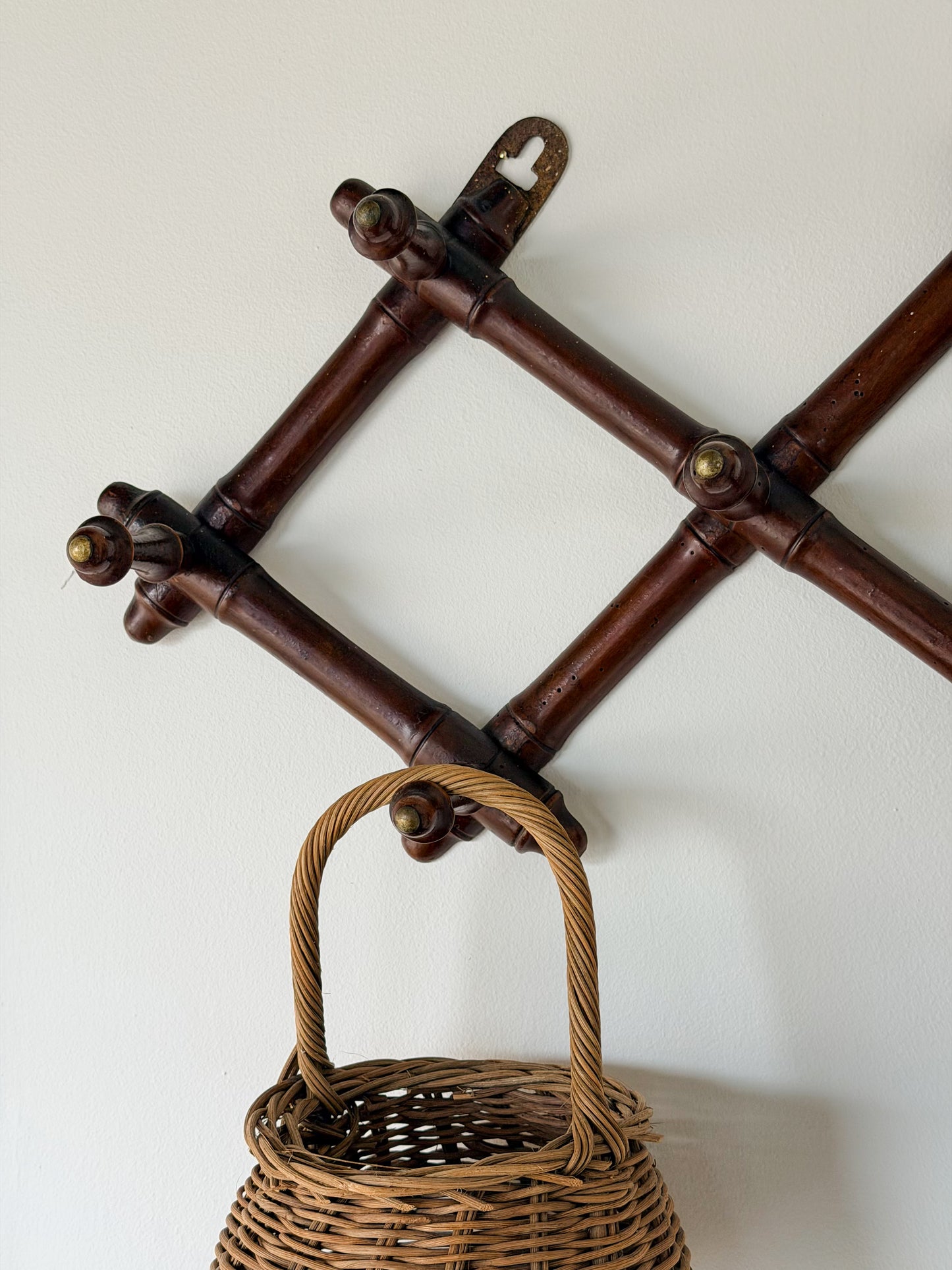 Faux Bamboo Coat Rack