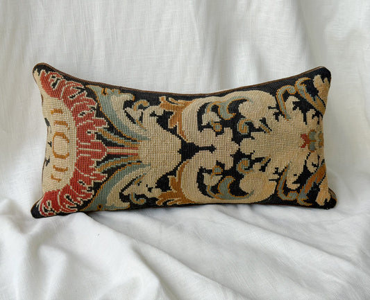 French Wool Textile Accent Pillow