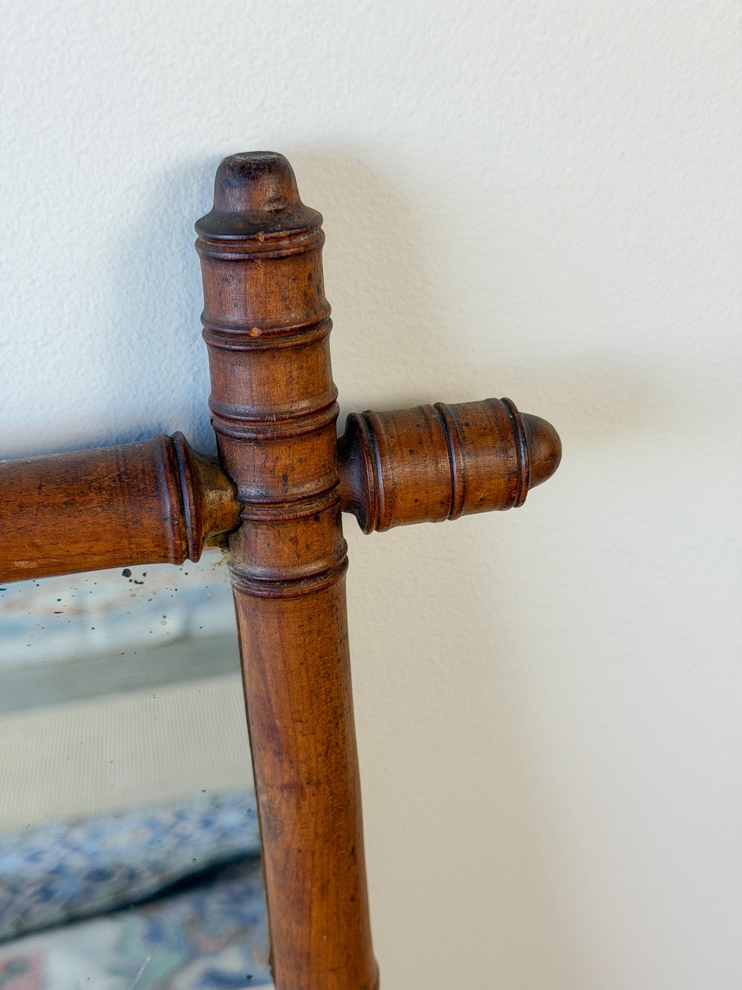 French Faux Bamboo Square Mirror (No. 5)