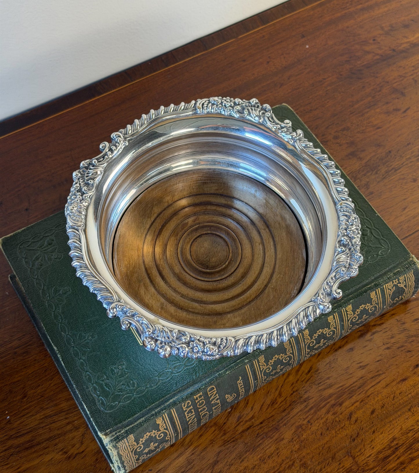 Vintage English Silverplate Wine Coaster