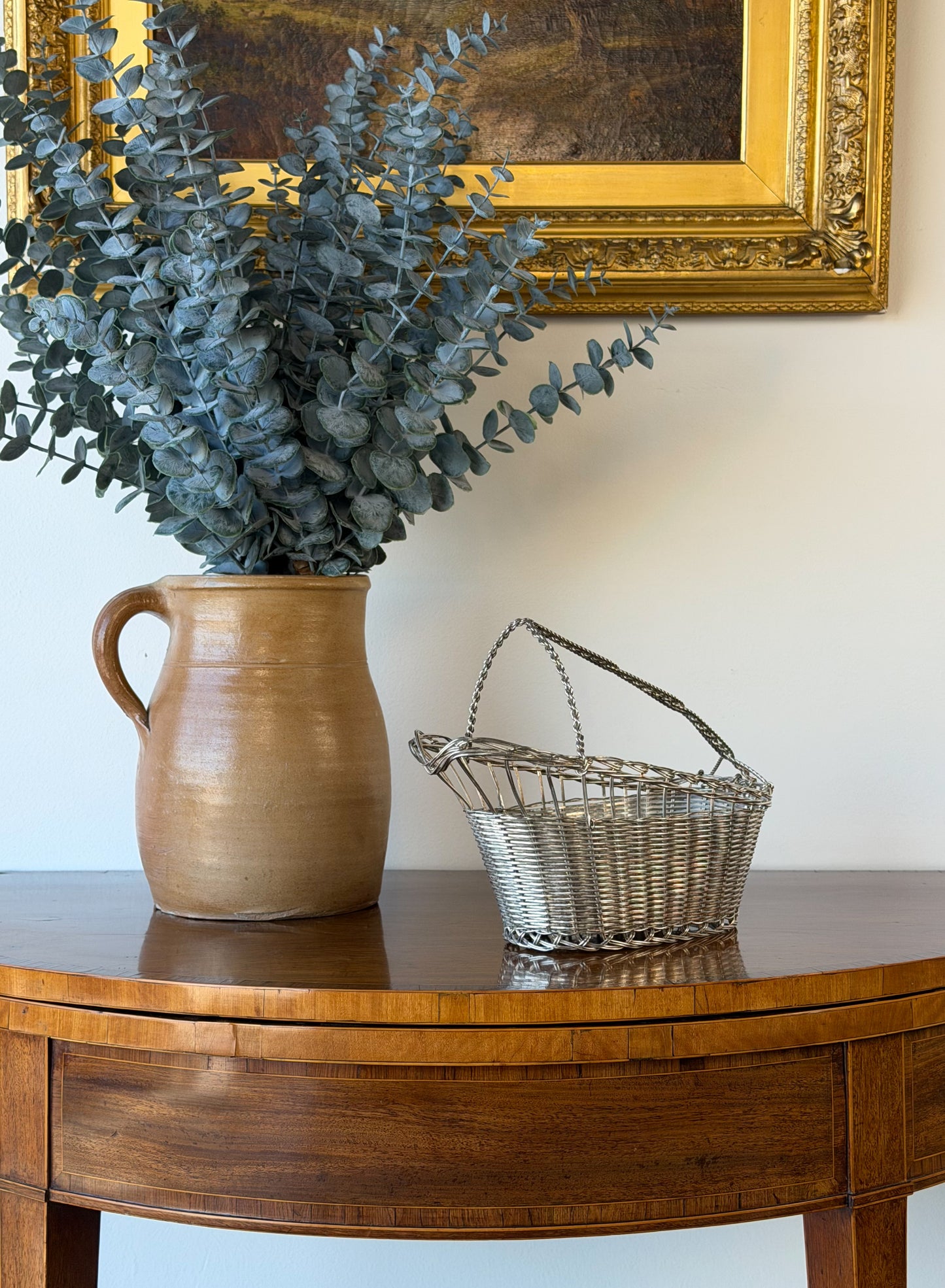Vintage French Silverplate Wine Basket (No. 3)