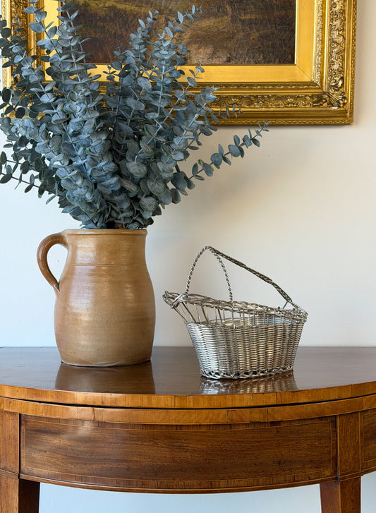 Vintage French Silverplate Wine Basket (No. 3)
