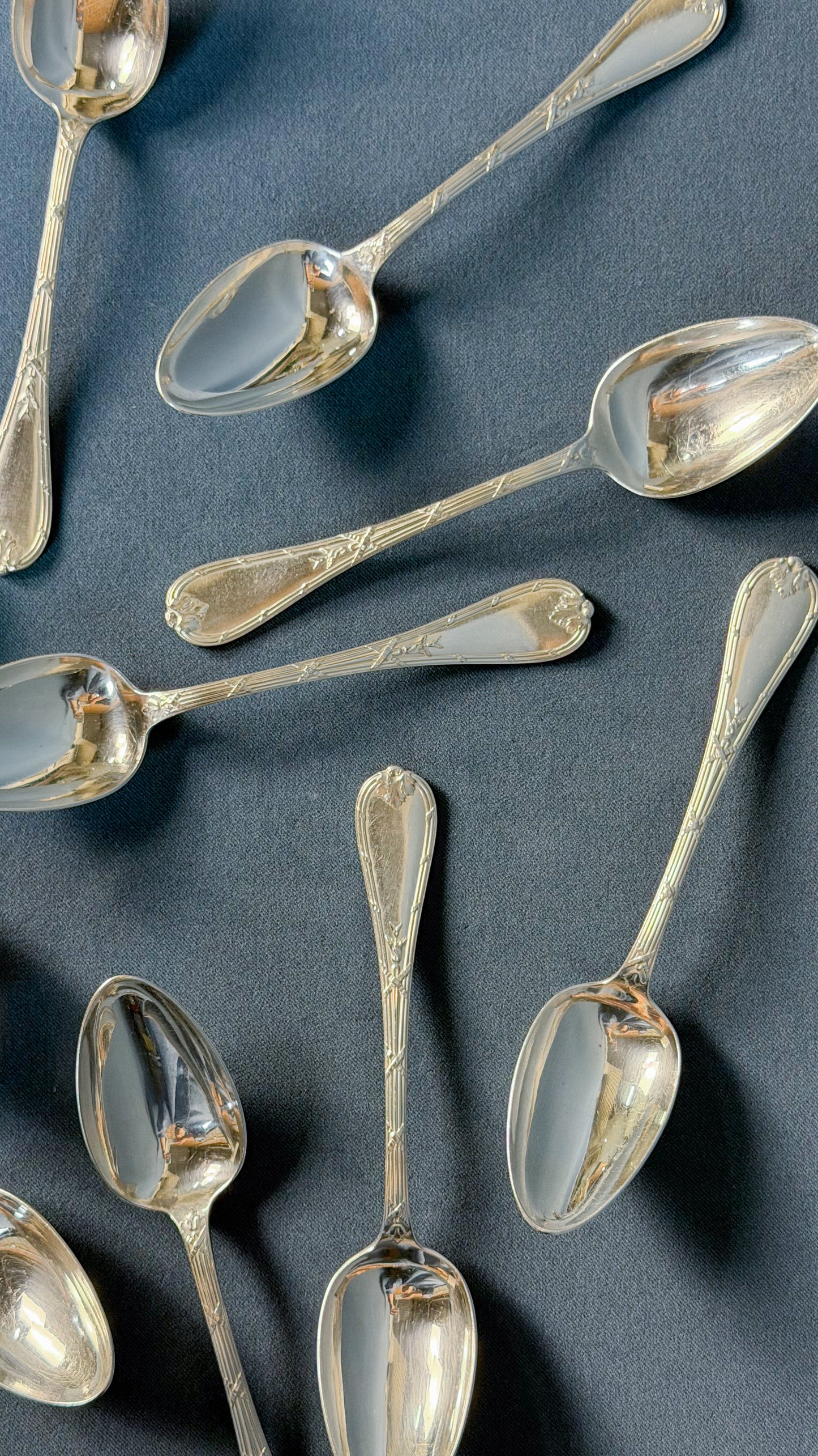 Vintage Christofle Silverplate Serving Spoons