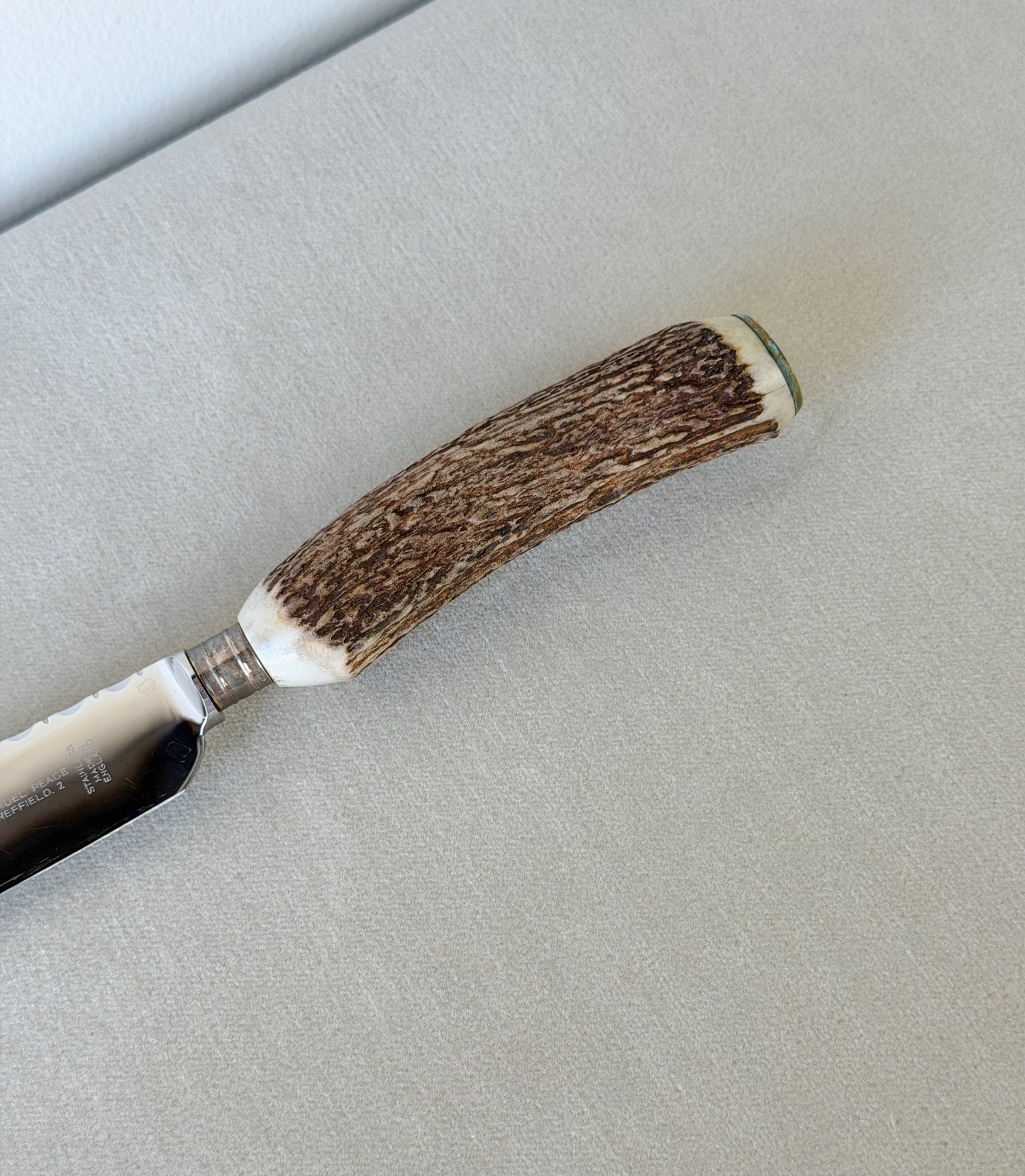 Vintage English Stag Handle Carving Knife