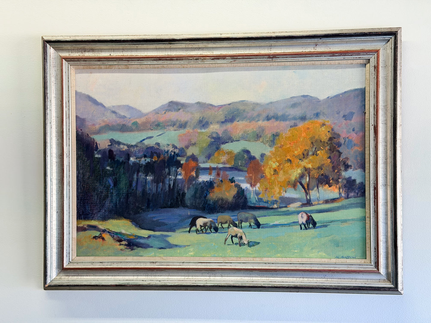 English Pastoral Landscape Oil on Canvas