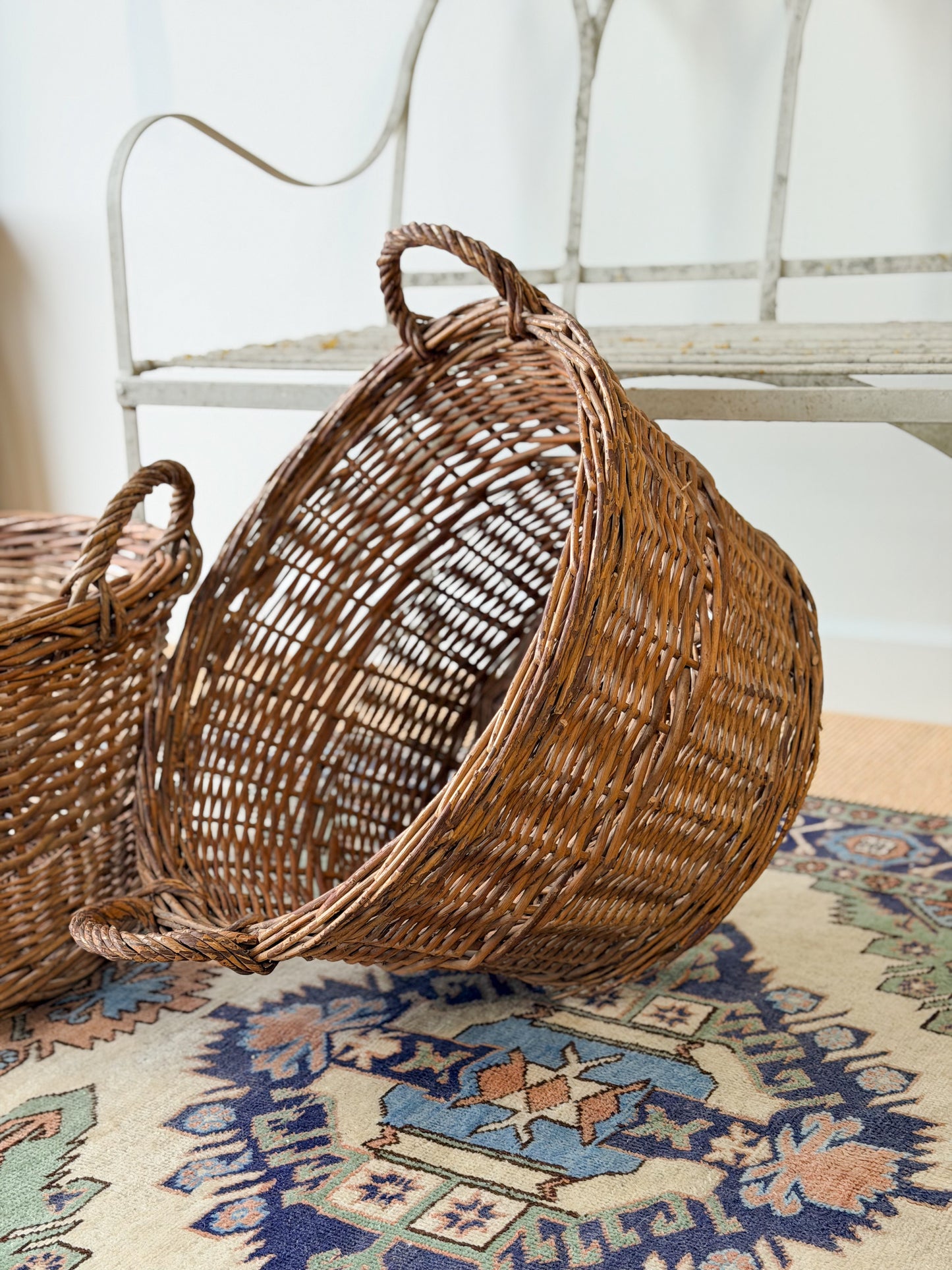 Vintage French Grape Harvest Basket