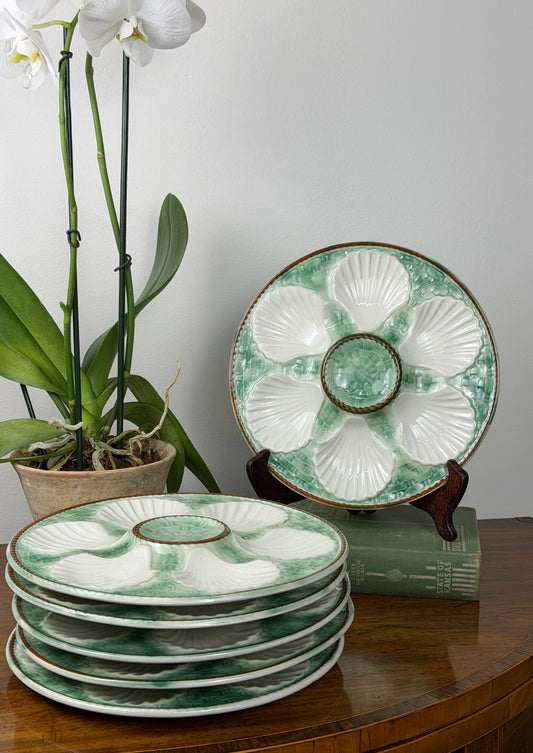 Vintage Chantilly Majolica Oyster Plate