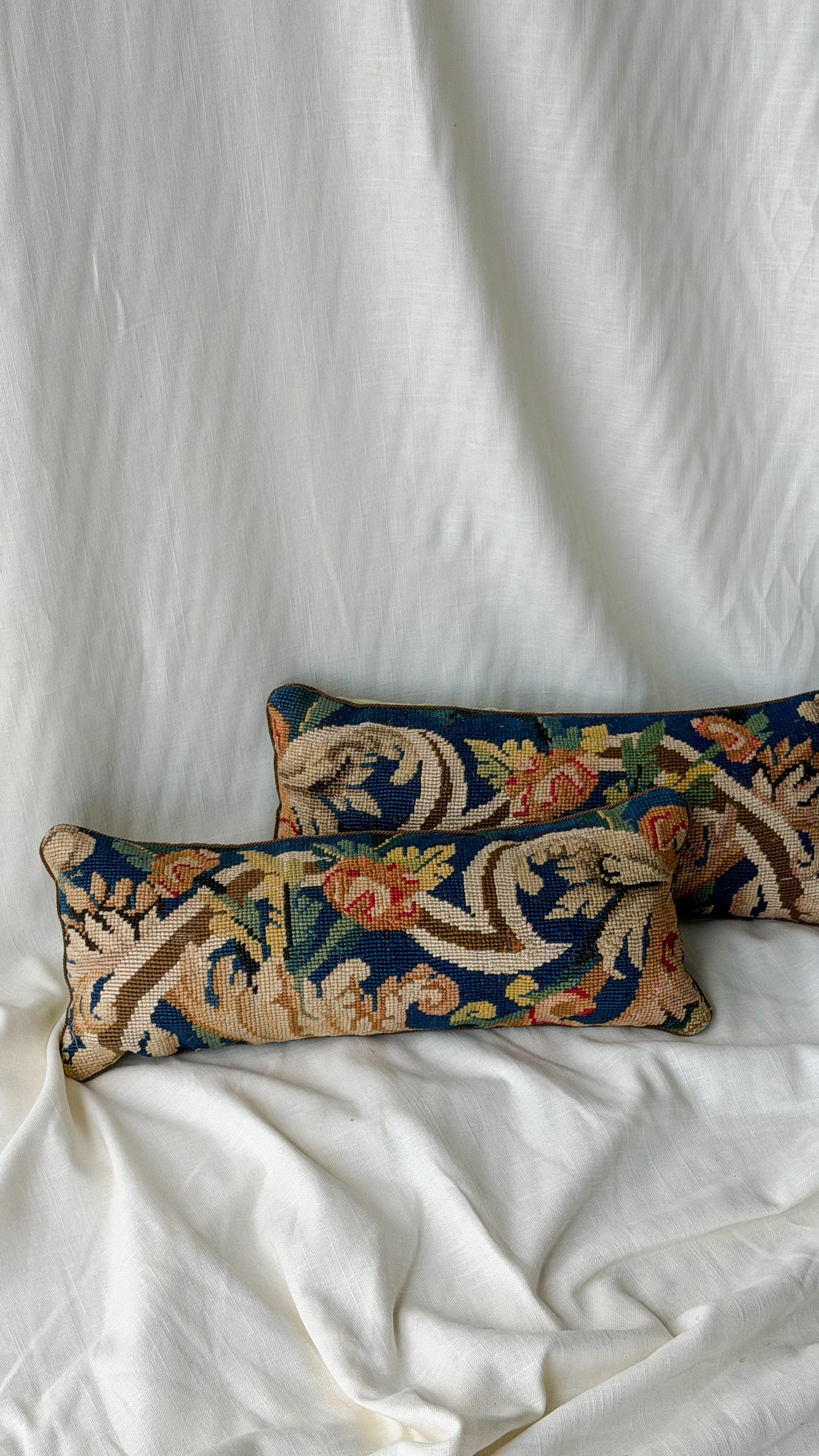 French Wool Textile Accent Pillows