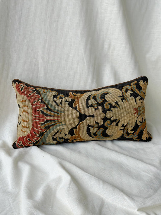French Wool Textile Accent Pillow