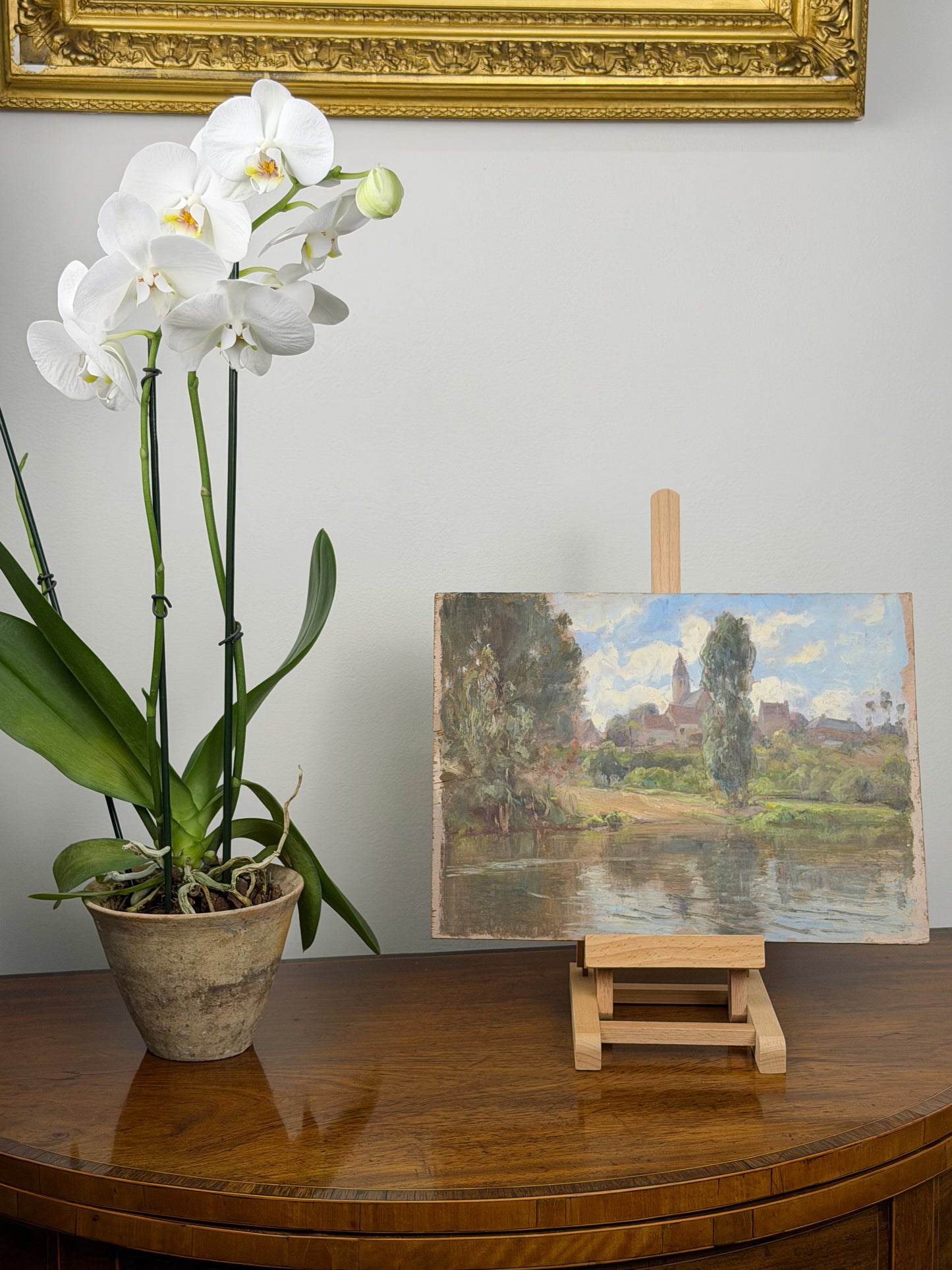 ‘Lone Cypress’ Oil on Panel Painting by Edmond Quinton