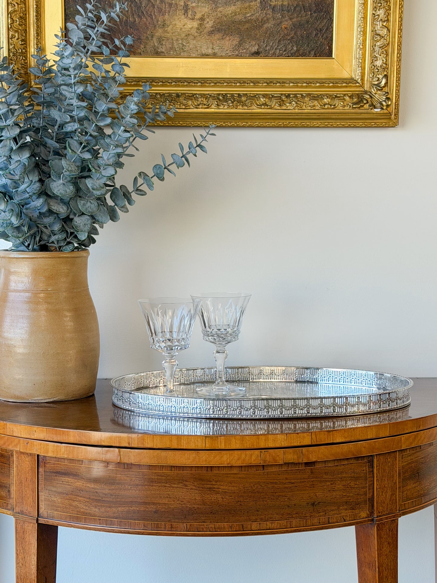 English Silverplate Oval Gallery Tray (Large)