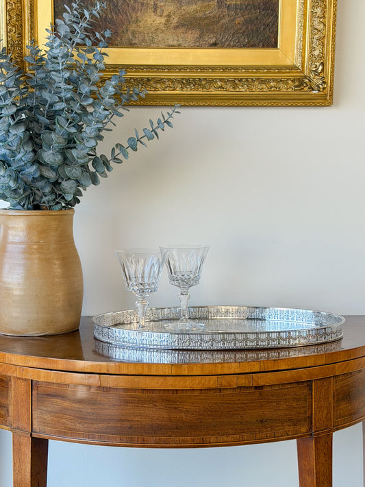 English Silverplate Oval Gallery Tray (Large)