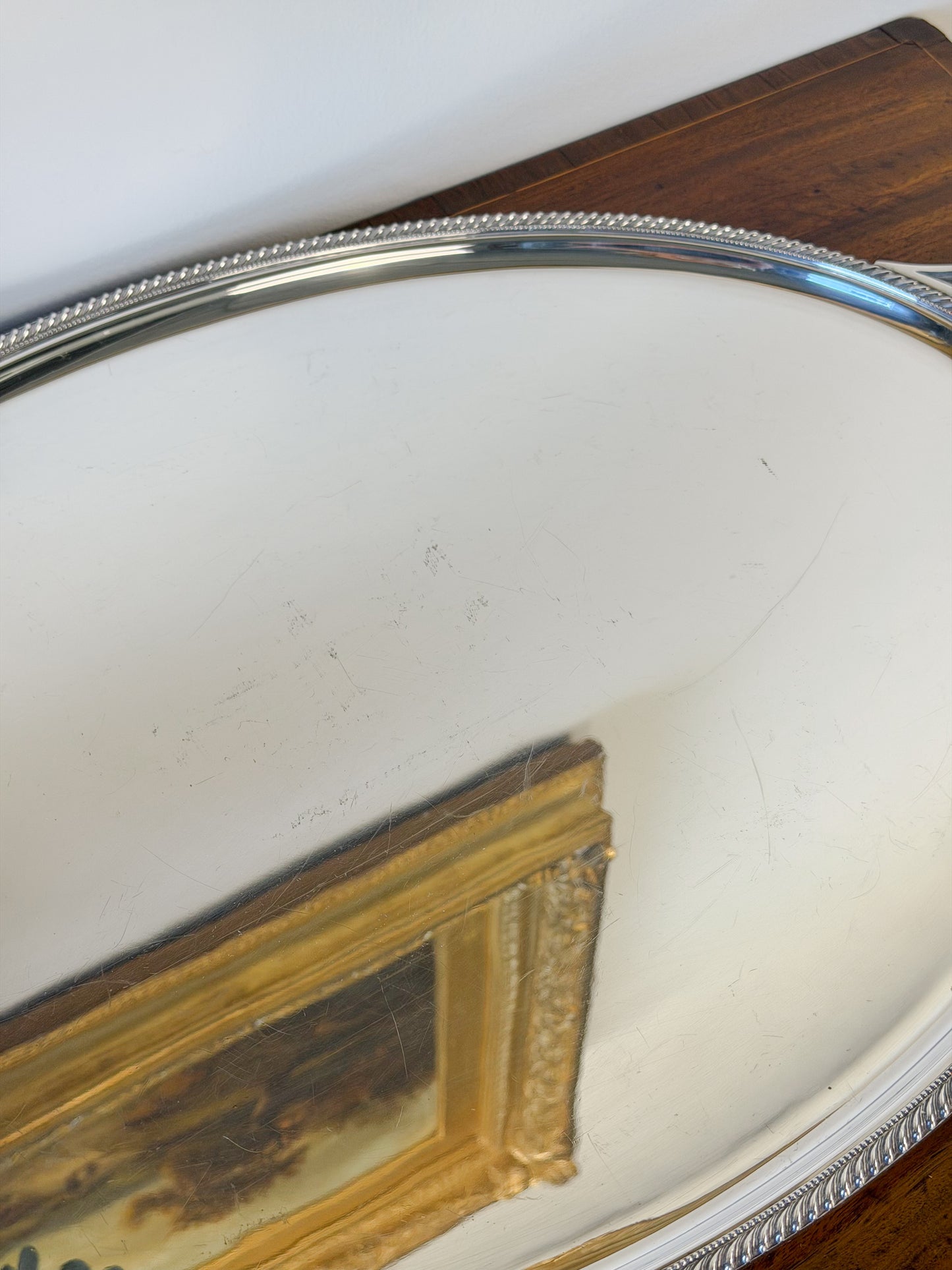 English Silverplate Oval Serving Tray
