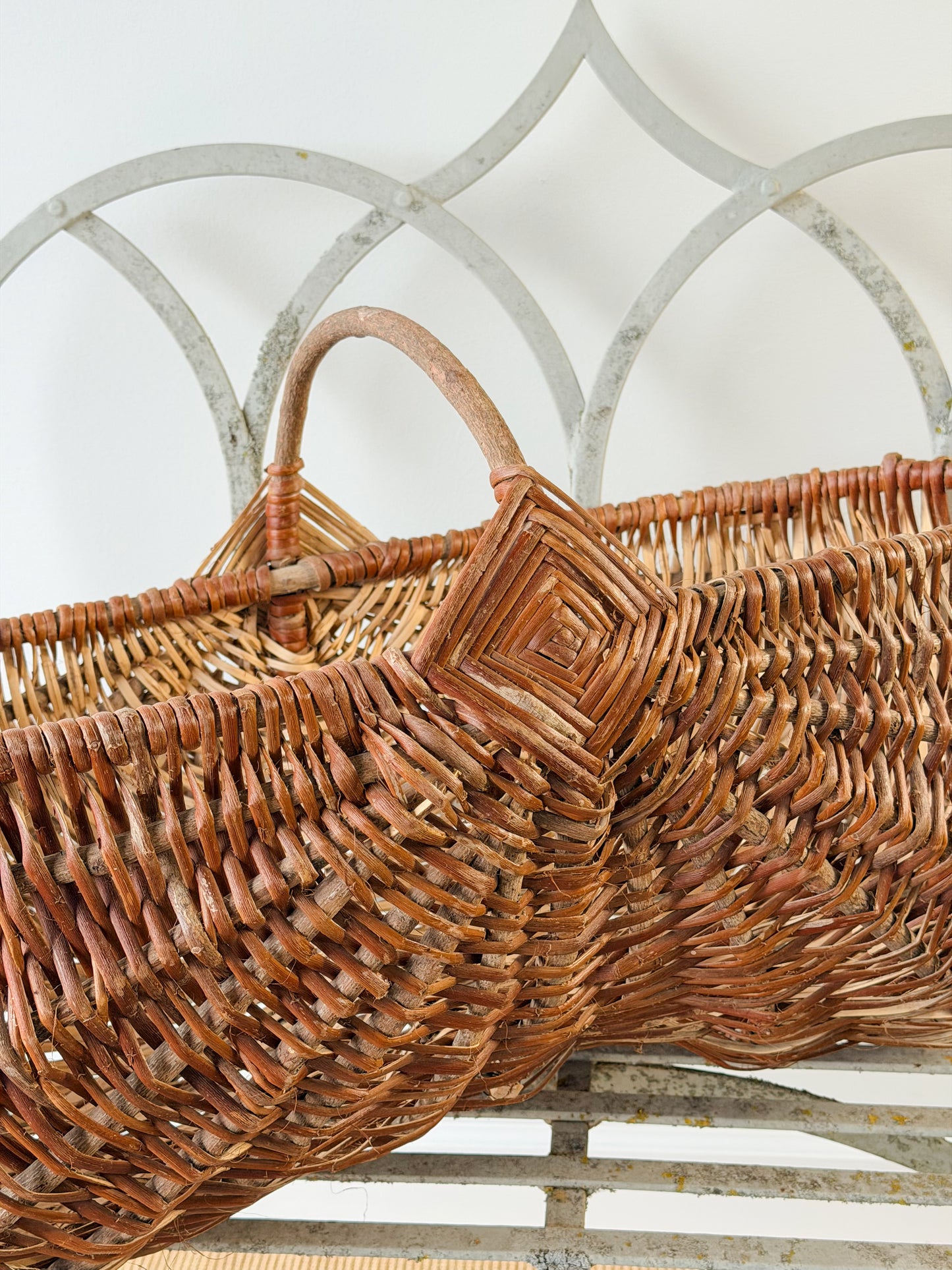 Vintage Large French Gathering Basket
