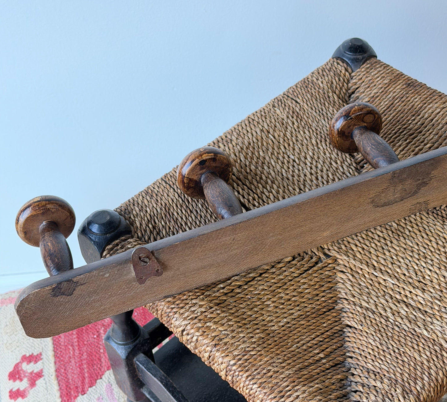 French Stained Beech Coat Rack