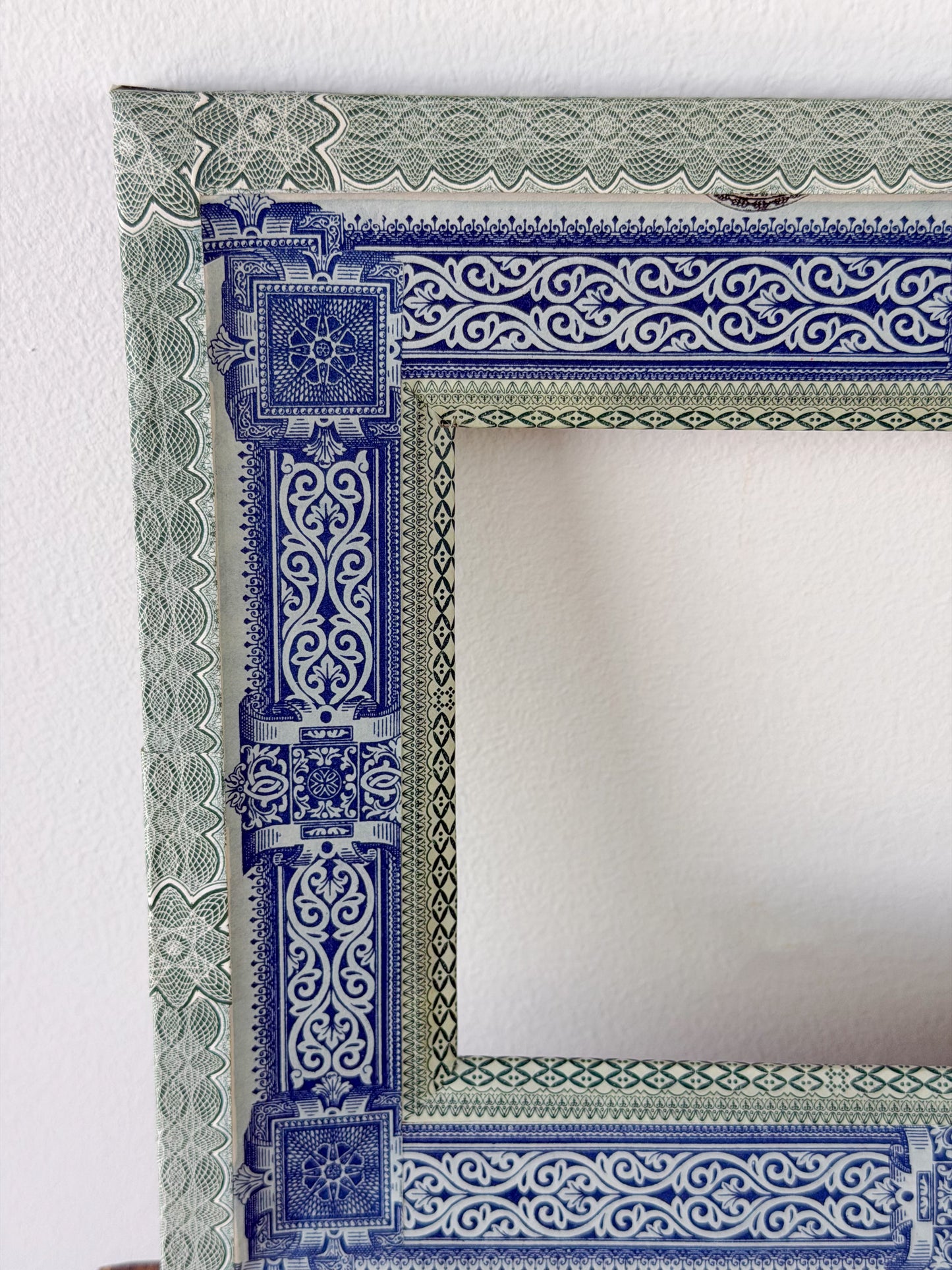 French Découpage Frame | Green/Blue Paris Rodez