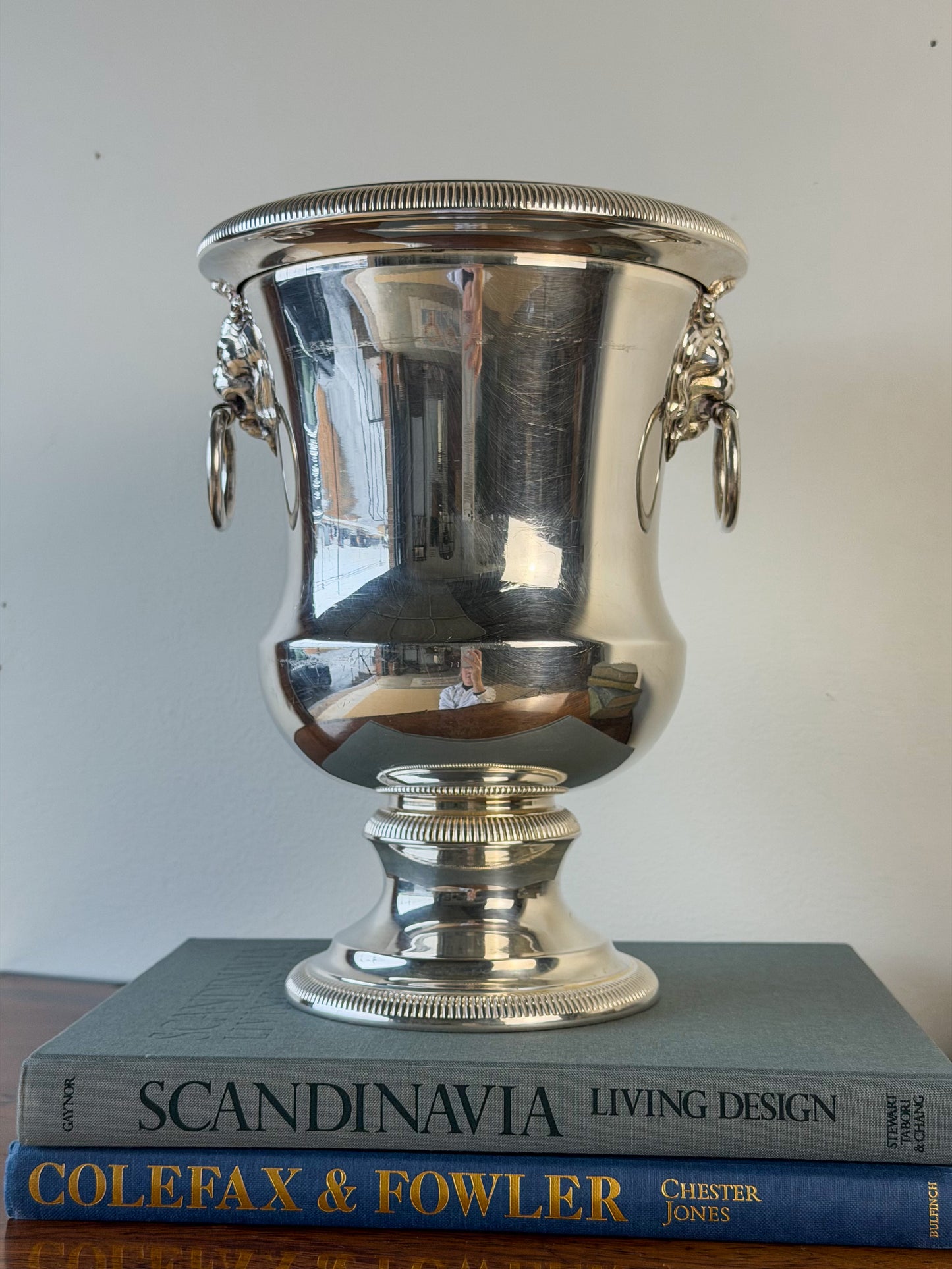 Vintage French Silverplate Pedestal Champagne Cooler