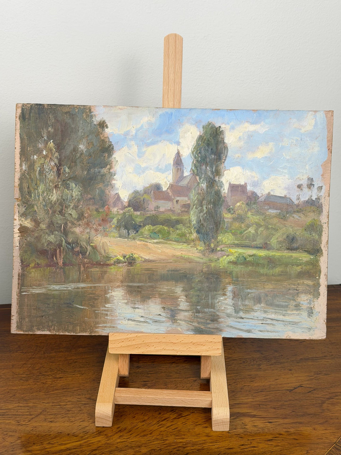 ‘Lone Cypress’ Oil on Panel Painting by Edmond Quinton