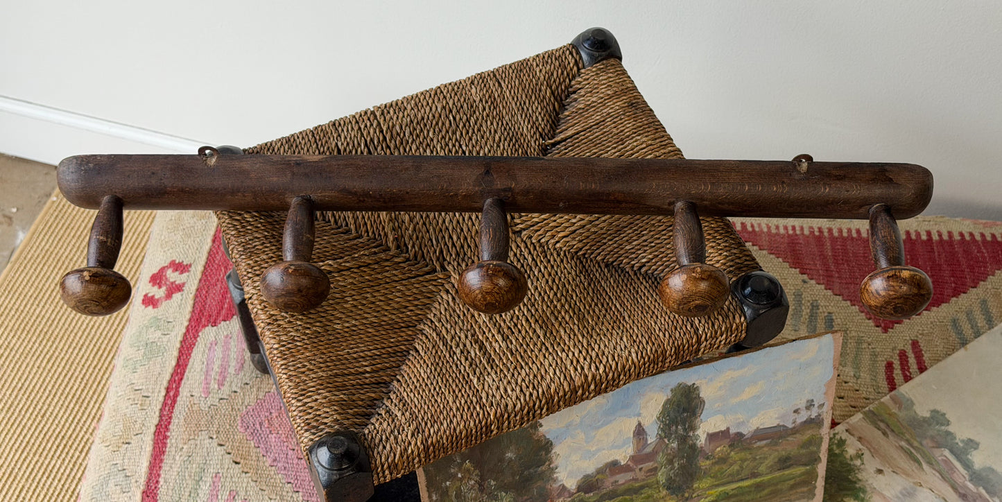 French Stained Beech Coat Rack