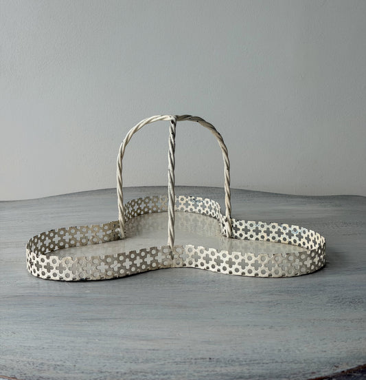 Vintage French Painted Iron Caddy