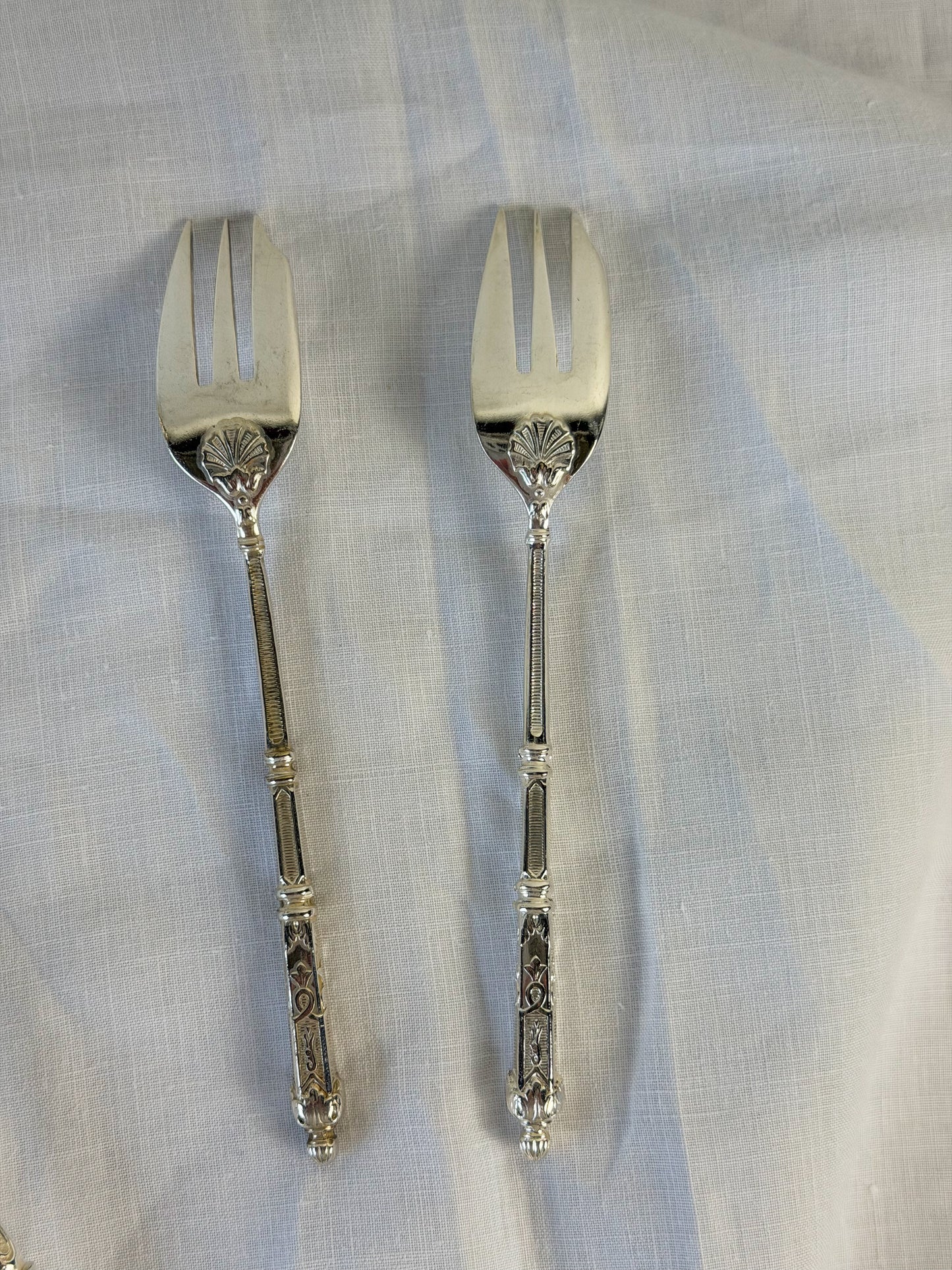 French Silverplate Condiment Spoons & Forks