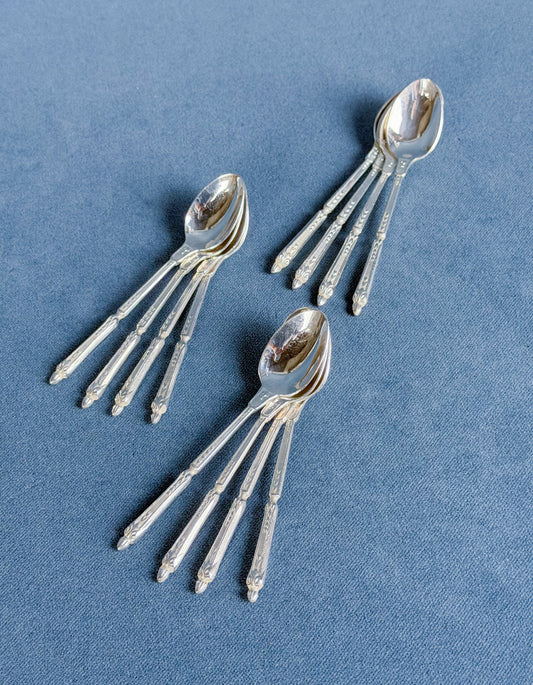 Vintage French Silverplate Demitasse Spoons