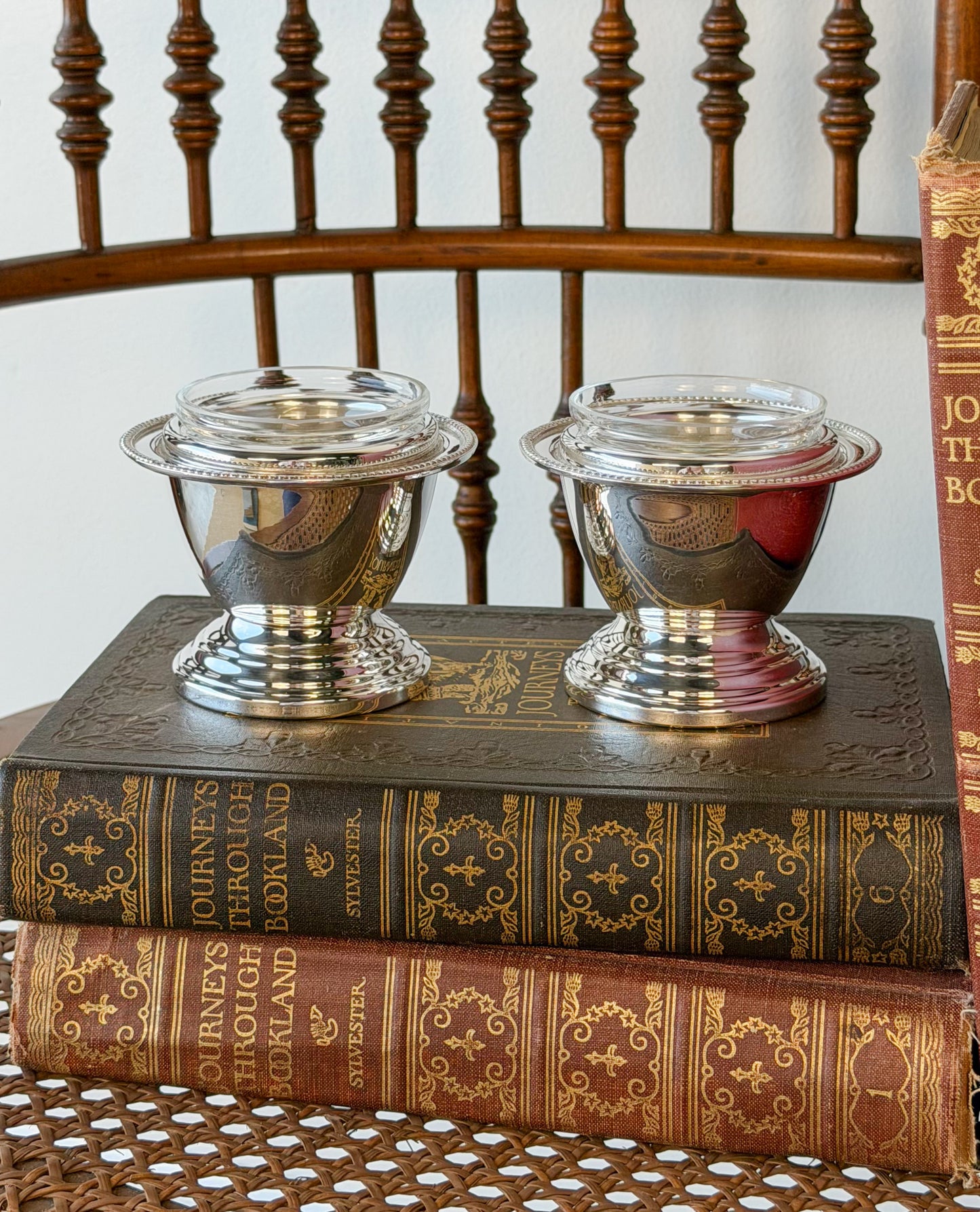 Gump’s San Francisco Silverplate Salt & Pepper Cellars (Set of 2)