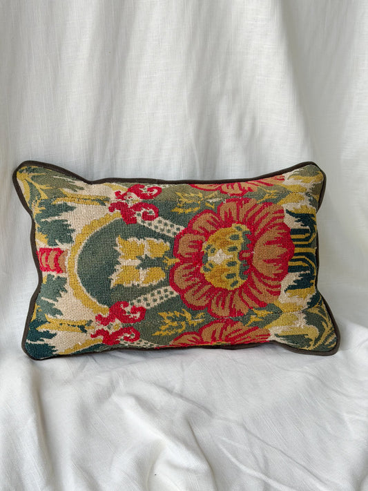 French Wool Textile Accent Pillow
