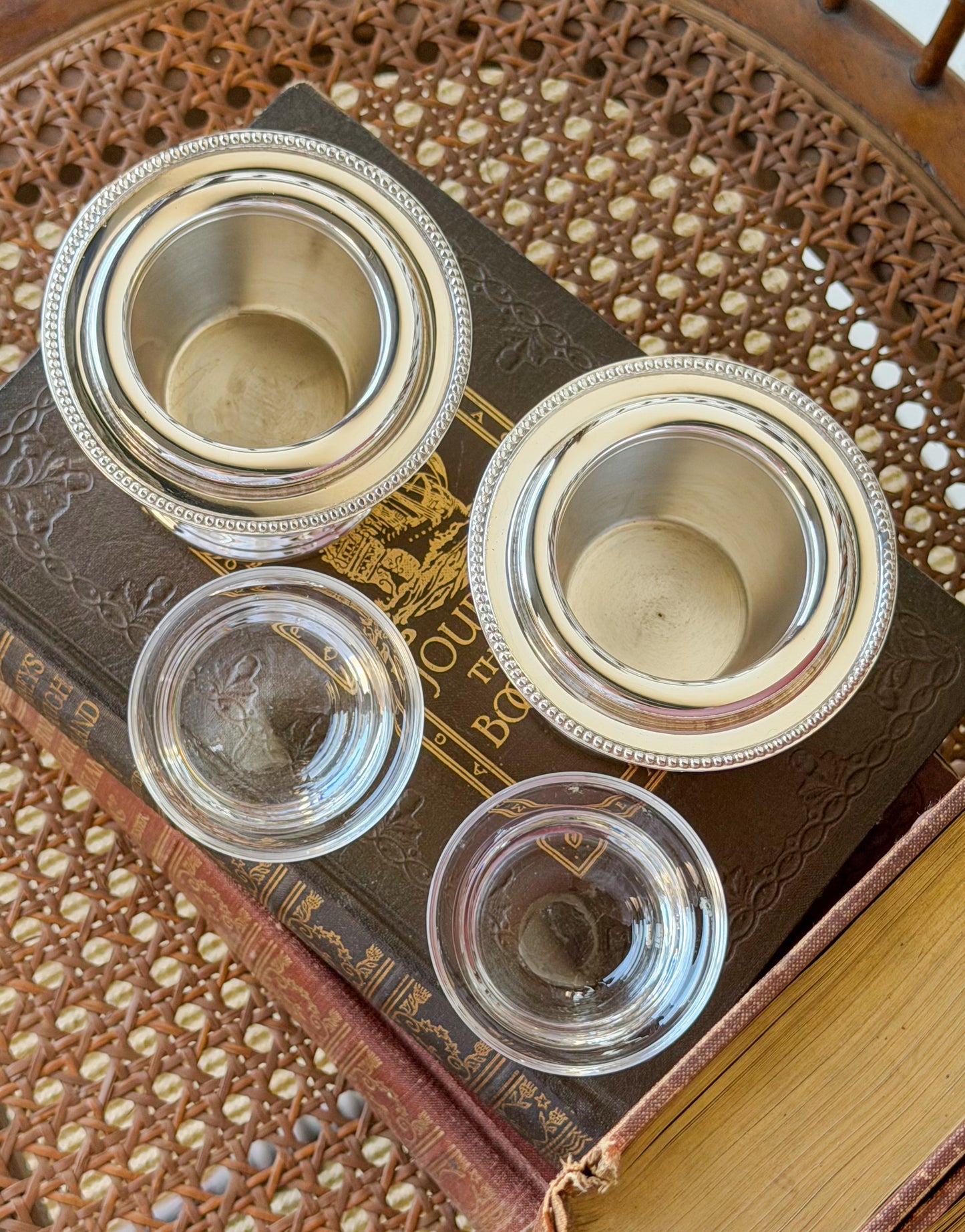 Gump’s San Francisco Silverplate Salt & Pepper Cellars (Set of 2)