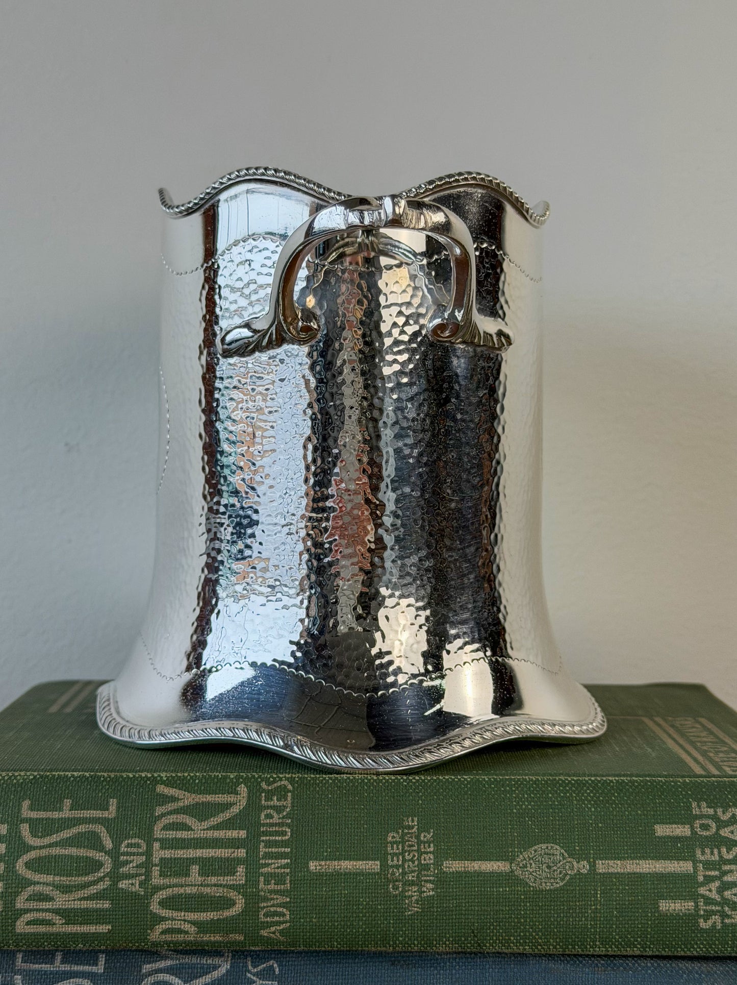 English Hammered Silverplate Wine Cooler