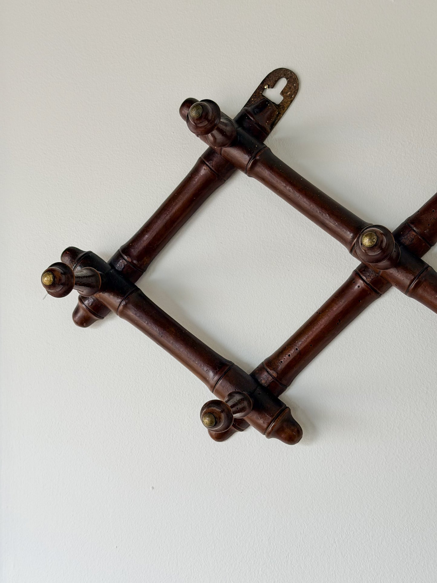 Faux Bamboo Coat Rack