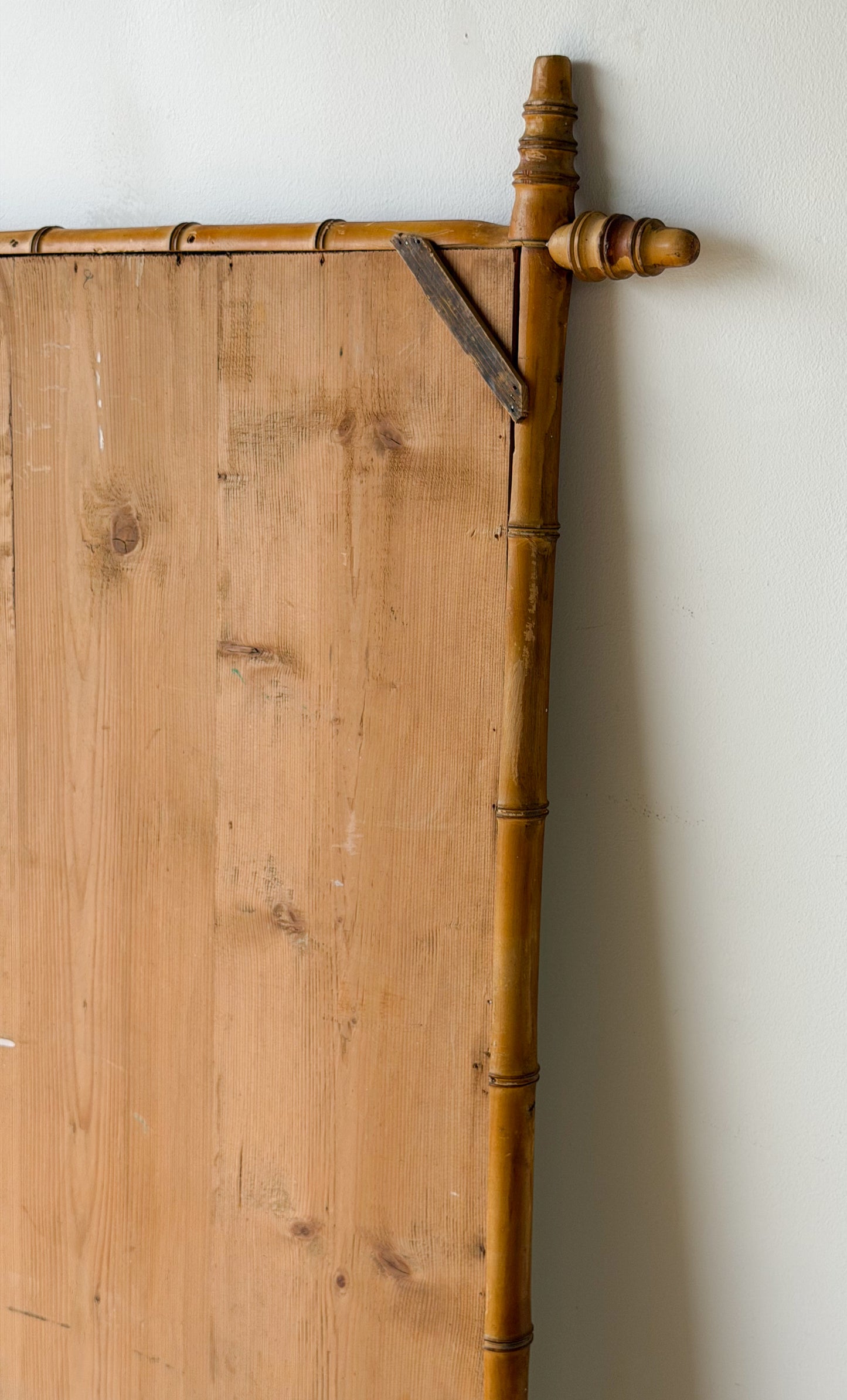 Antique French Bamboo Mirror
