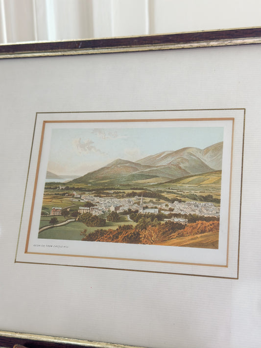 ‘Keswick from Castle Hill’ Framed Vintage Print